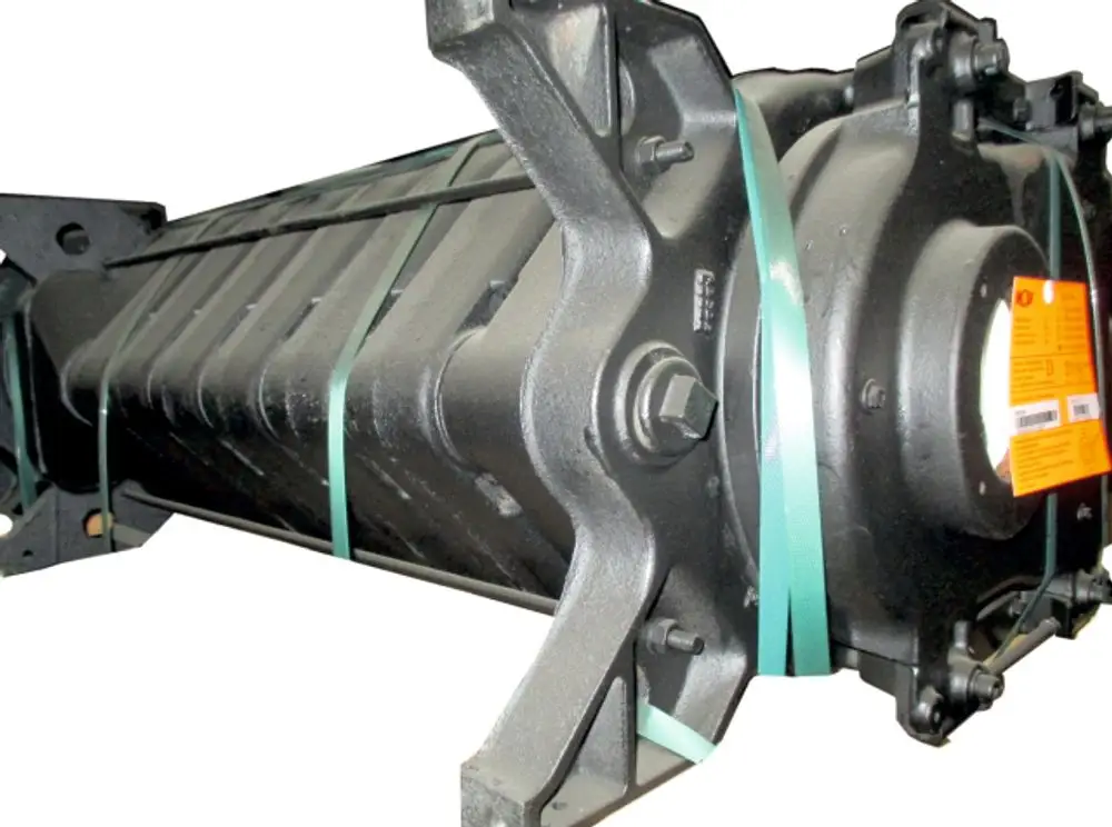 Gussblock von Wolf, robustes Design mit mehreren Befestigungspunkten, in dunkler Farbe, geeignet für spezifische Heizsysteme.